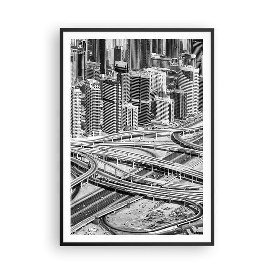 Obraz - Plakat - Dubaj – miasto niemożliwe - 70x100cm - Miasto Architektura Metropolia - Foto Plakaty w ramie koloru czarnego do Salonu Sypialni ARTTOR ARTTOR