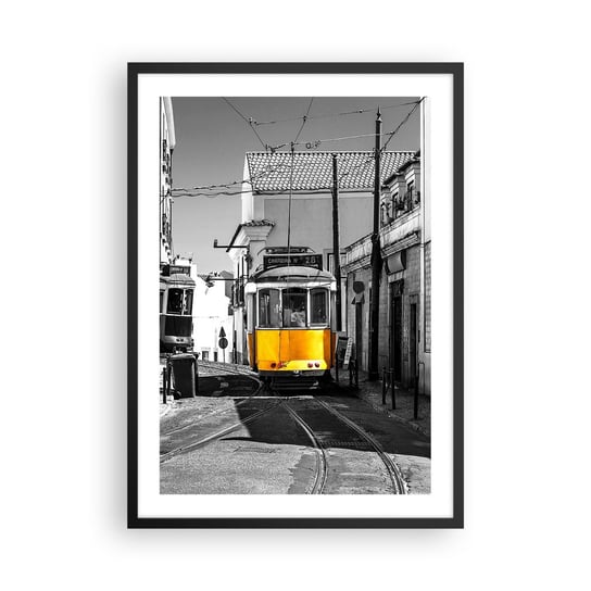 Obraz - Plakat - Duch Lizbony - 50x70cm - Miasto Lizbona Architektura - Nowoczesny modny obraz Plakat czarna rama ARTTOR ARTTOR
