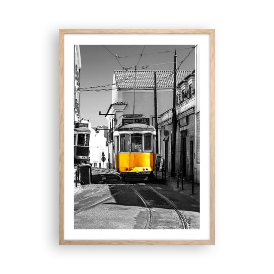 Obraz - Plakat - Duch Lizbony - 50x70cm - Miasto Lizbona Architektura - Nowoczesny modny obraz Plakat rama jasny dąb ARTTOR ARTTOR