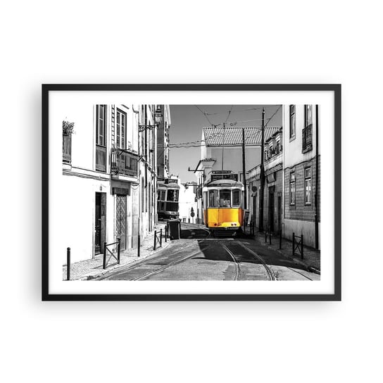 Obraz - Plakat - Duch Lizbony - 70x50cm - Miasto Lizbona Architektura - Nowoczesny modny obraz Plakat czarna rama ARTTOR ARTTOR