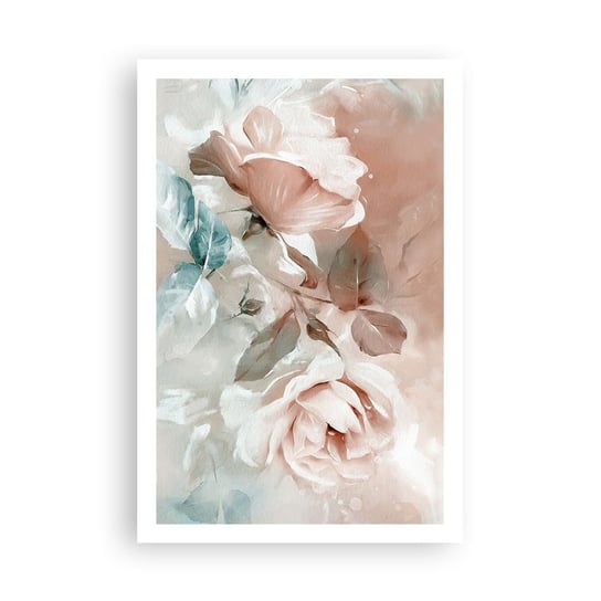 Obraz - Plakat - Duch romantyzmu - 61x91cm - Kwiaty Romantyczny Róże - Foto Plakaty na ścianę bez ramy - Plakat do Salonu Sypialni ARTTOR ARTTOR