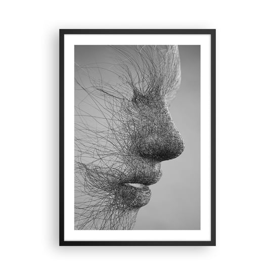 Obraz - Plakat - Duch wiatru - 50x70cm - Abstrakcja Twarz Kobiety Grafika - Nowoczesny modny obraz Plakat czarna rama ARTTOR ARTTOR