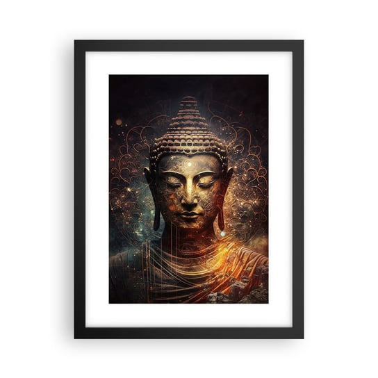 Obraz - Plakat - Duchowa równowaga - 30x40cm - Budda Medytacja Religia - Foto Plakaty na ścianę w czarnej ramie - Plakat do Salonu Sypialni ARTTOR ARTTOR