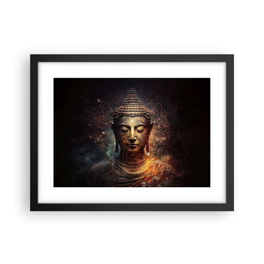 Obraz - Plakat - Duchowa równowaga - 40x30cm - Budda Medytacja Religia - Foto Plakaty na ścianę w czarnej ramie - Plakat do Salonu Sypialni ARTTOR ARTTOR