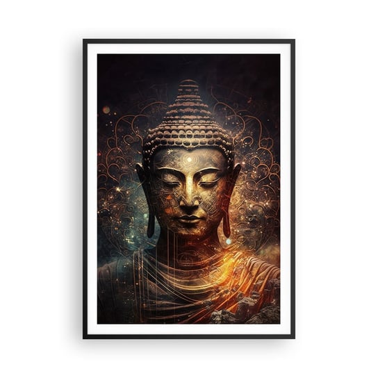 Obraz - Plakat - Duchowa równowaga - 70x100cm - Budda Medytacja Religia - Foto Plakaty w ramie koloru czarnego do Salonu Sypialni ARTTOR ARTTOR
