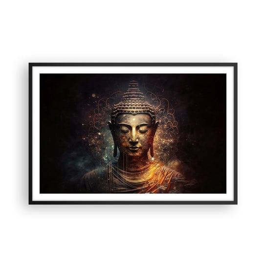 Obraz - Plakat - Duchowa równowaga - 91x61cm - Budda Medytacja Religia - Foto Plakaty na ścianę w czarnej ramie - Plakat do Salonu Sypialni ARTTOR ARTTOR