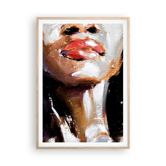 Obraz - Plakat - Duma bez uprzedzeń - 70x100cm - Portret Kobiety Kobieta Afroamerykanka - Foto Plakaty w ramie koloru jasny dąb do Salonu Sypialni ARTTOR ARTTOR