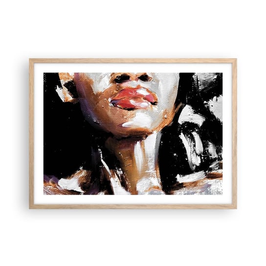 Obraz - Plakat - Duma bez uprzedzeń - 70x50cm - Portret Kobiety Kobieta Afroamerykanka - Nowoczesny modny obraz Plakat rama jasny dąb ARTTOR ARTTOR