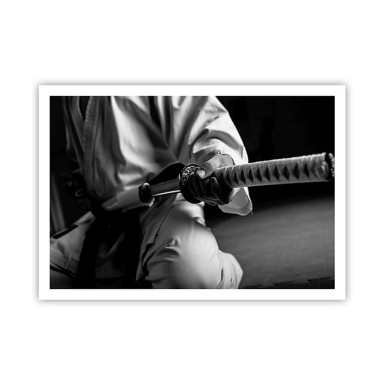 Obraz - Plakat - Dusza wojownika - 100x70cm - Miecz Samurajski Japonia Sztuki Walki - Foto Plakaty bez ramy na ścianę do Salonu Sypialni ARTTOR ARTTOR