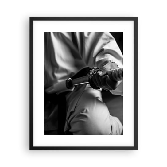 Obraz - Plakat - Dusza wojownika - 40x50cm - Miecz Samurajski Japonia Sztuki Walki - Foto Plakaty w ramie koloru czarnego do Salonu Sypialni ARTTOR ARTTOR