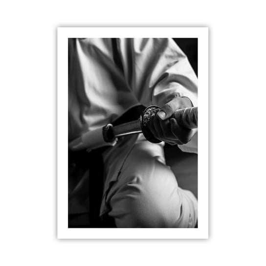 Obraz - Plakat - Dusza wojownika - 50x70cm - Miecz Samurajski Japonia Sztuki Walki - Nowoczesny modny obraz Plakat bez ramy do Salonu Sypialni ARTTOR ARTTOR