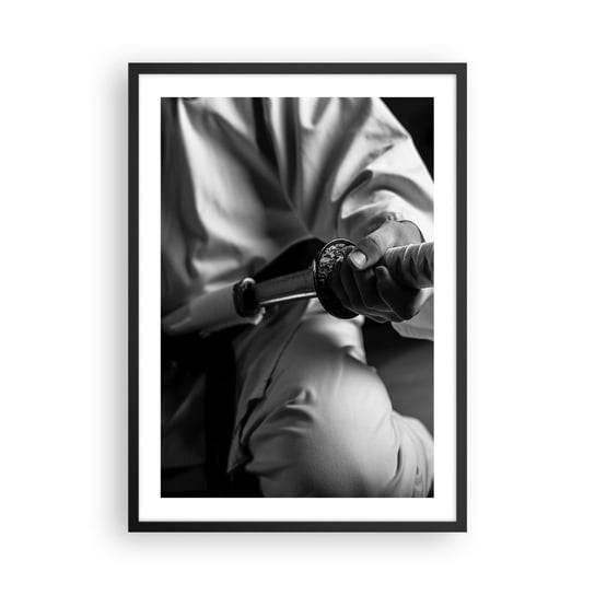 Obraz - Plakat - Dusza wojownika - 50x70cm - Miecz Samurajski Japonia Sztuki Walki - Nowoczesny modny obraz Plakat czarna rama ARTTOR ARTTOR