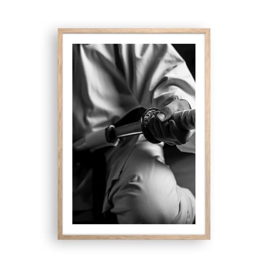 Obraz - Plakat - Dusza wojownika - 50x70cm - Miecz Samurajski Japonia Sztuki Walki - Nowoczesny modny obraz Plakat rama jasny dąb ARTTOR ARTTOR