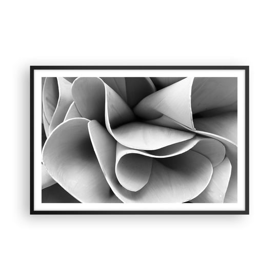 Obraz - Plakat - Dzieje się w przestrzeni - 91x61cm - Abstrakcja Sztuka Czarno-Biały - Foto Plakaty na ścianę w czarnej ramie - Plakat do Salonu Sypialni ARTTOR ARTTOR