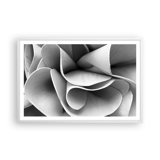 Obraz - Plakat - Dzieje się w przestrzeni - 91x61cm - Abstrakcja Sztuka Czarno-Biały - Foto Plakaty na ścianę w ramie białej - Plakat do Salonu Sypialni ARTTOR ARTTOR