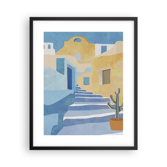 Obraz - Plakat - Dzień w arabskim mieście - 40x50cm - Sztuka Minimalizm Architektura - Foto Plakaty w ramie koloru czarnego do Salonu Sypialni ARTTOR ARTTOR