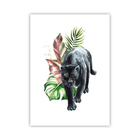 Obraz - Plakat - Dzikość serca - 50x70cm - Czarna Pantera Zwierzęta Natura - Nowoczesny modny obraz Plakat bez ramy do Salonu Sypialni ARTTOR ARTTOR