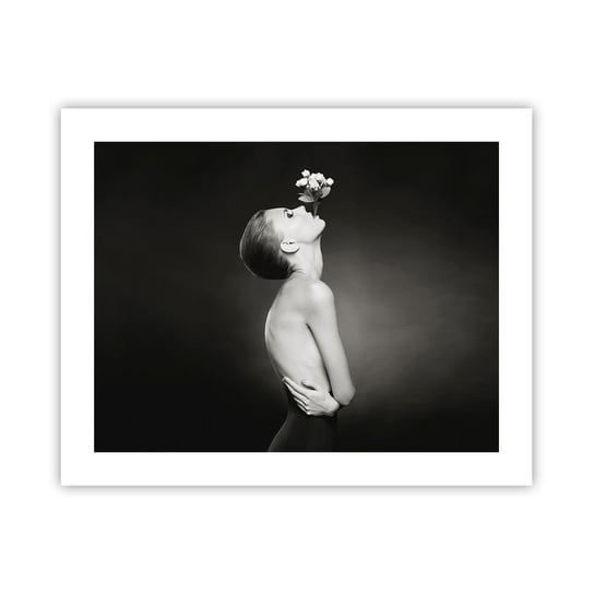 Obraz - Plakat - Ekscentryczna elegancja - 50x40cm - Ciało Kwiaty Modelka - Foto Plakaty bez ramy do Salonu Sypialni ARTTOR ARTTOR