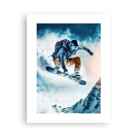 Obraz - Plakat - Ekstremalne emocje - 30x40cm - Snowboard Sport Zima - Foto Plakaty na ścianę bez ramy - Plakat do Salonu Sypialni ARTTOR ARTTOR
