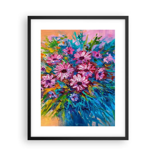 Obraz - Plakat - Energia życia - 40x50cm - Kwiaty Bukiet Kwiatów Ogród - Foto Plakaty w ramie koloru czarnego do Salonu Sypialni ARTTOR ARTTOR