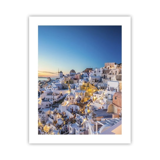 Obraz - Plakat - Esencja greckości - 40x50cm - Santorini Architektura Grecja - Foto Plakaty bez ramy do Salonu Sypialni ARTTOR ARTTOR