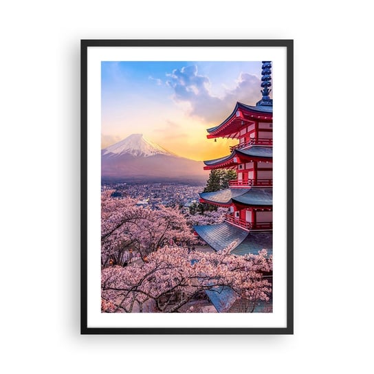 Obraz - Plakat - Esencja japońskiego ducha - 50x70cm - Krajobraz Fudżi Choreito - Nowoczesny modny obraz Plakat czarna rama ARTTOR ARTTOR