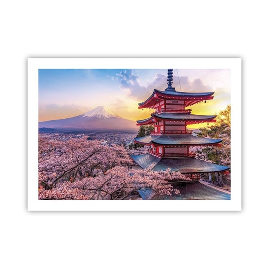 Obraz - Plakat - Esencja japońskiego ducha - 70x50cm - Krajobraz Fudżi Choreito - Nowoczesny modny obraz Plakat bez ramy do Salonu Sypialni ARTTOR ARTTOR