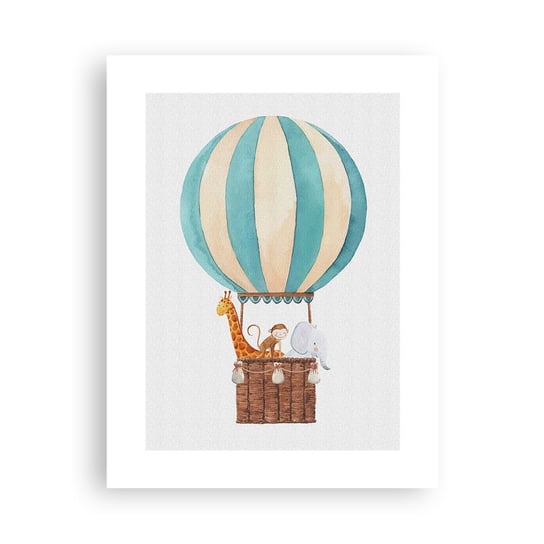 Obraz - Plakat - Fantastyczna wycieczka - 30x40cm - Balon Dla Dzieci Vintage - Foto Plakaty na ścianę bez ramy - Plakat do Salonu Sypialni ARTTOR ARTTOR