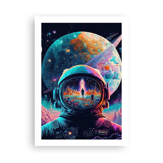 Obraz - Plakat - Filozofom się nie śniło - 50x70cm - Astronauta Futurystyczny Kosmos - Nowoczesny modny obraz Plakat bez ramy do Salonu Sypialni ARTTOR ARTTOR