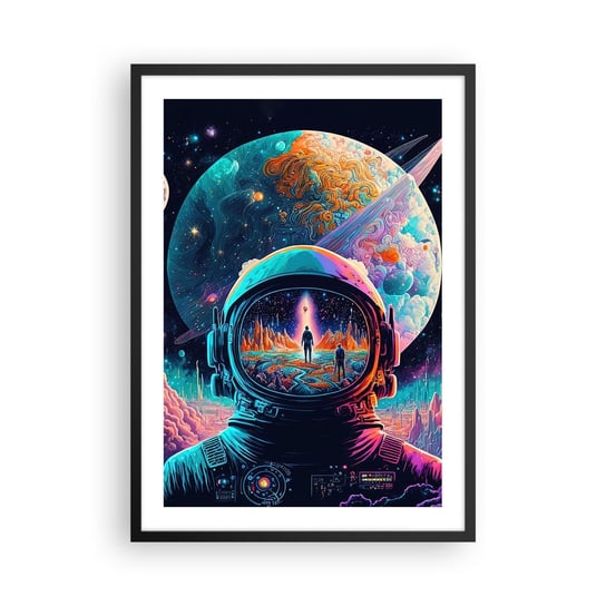 Obraz - Plakat - Filozofom się nie śniło - 50x70cm - Astronauta Futurystyczny Kosmos - Nowoczesny modny obraz Plakat czarna rama ARTTOR ARTTOR
