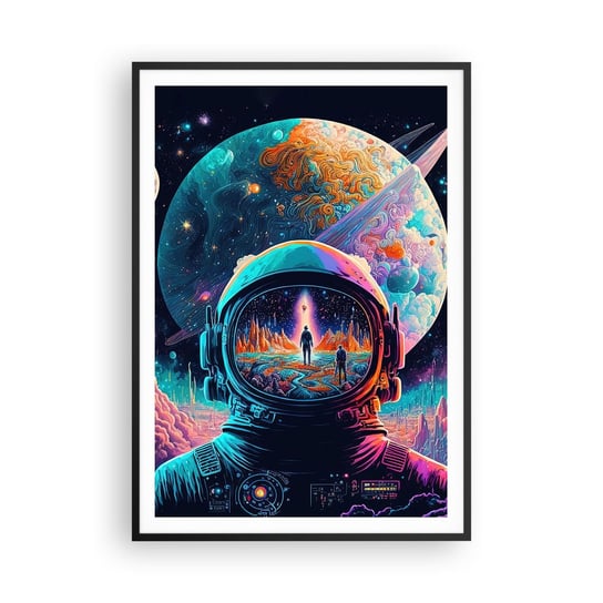 Obraz - Plakat - Filozofom się nie śniło - 70x100cm - Astronauta Futurystyczny Kosmos - Foto Plakaty w ramie koloru czarnego do Salonu Sypialni ARTTOR ARTTOR