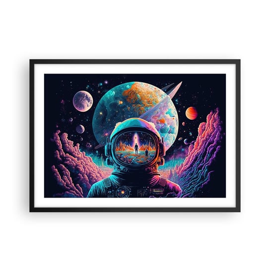 Obraz - Plakat - Filozofom się nie śniło - 70x50cm - Astronauta Futurystyczny Kosmos - Nowoczesny modny obraz Plakat czarna rama ARTTOR ARTTOR