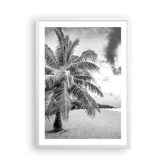 Obraz - Plakat - Gdy tęsknisz do samotności… - 50x70cm - Krajobraz Plaża Ocean - Nowoczesny modny obraz Plakat rama biała ARTTOR ARTTOR