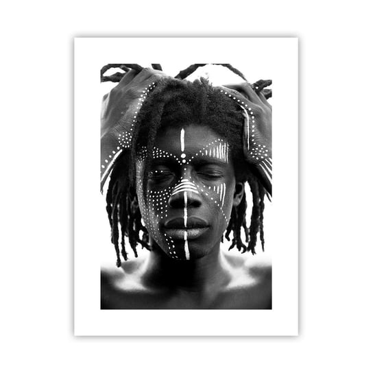 Obraz - Plakat - Gdzie jesteś? - 30x40cm - Afryka Czarno-Biały Afroamerykanin - Foto Plakaty na ścianę bez ramy - Plakat do Salonu Sypialni ARTTOR ARTTOR