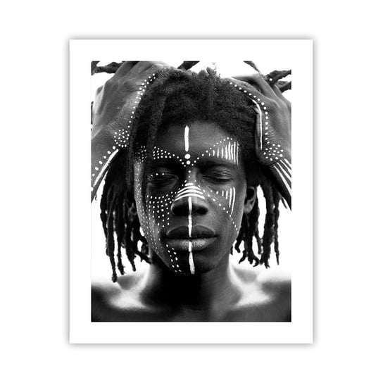 Obraz - Plakat - Gdzie jesteś? - 40x50cm - Afryka Czarno-Biały Afroamerykanin - Foto Plakaty bez ramy do Salonu Sypialni ARTTOR ARTTOR