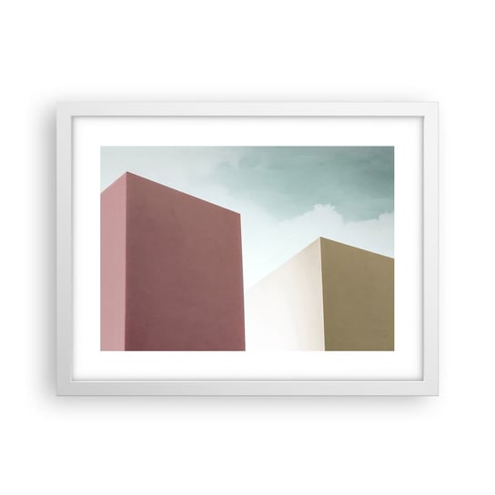 Obraz - Plakat - Geometria słonecznego lata - 40x30cm - Budynki Architektura Trójwymiarowy - Foto Plakaty na ścianę w ramie białej - Plakat do Salonu Sypialni ARTTOR ARTTOR