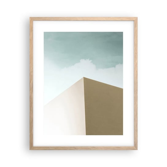 Obraz - Plakat - Geometria słonecznego lata - 40x50cm - Budynki Architektura Trójwymiarowy - Foto Plakaty w ramie koloru jasny dąb do Salonu Sypialni ARTTOR ARTTOR