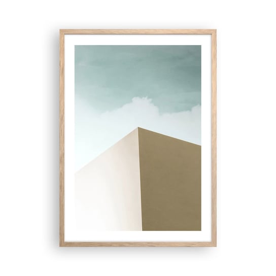 Obraz - Plakat - Geometria słonecznego lata - 50x70cm - Budynki Architektura Trójwymiarowy - Nowoczesny modny obraz Plakat rama jasny dąb ARTTOR ARTTOR