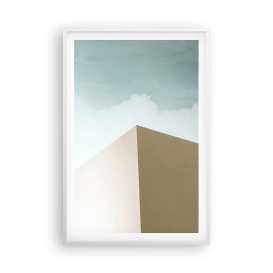 Obraz - Plakat - Geometria słonecznego lata - 61x91cm - Budynki Architektura Trójwymiarowy - Foto Plakaty na ścianę w ramie białej - Plakat do Salonu Sypialni ARTTOR ARTTOR