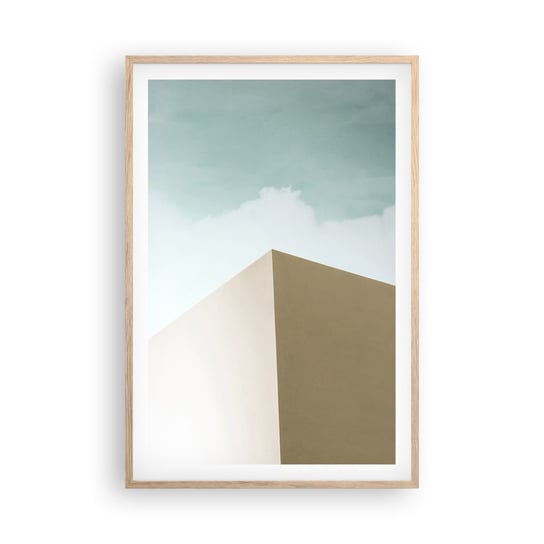 Obraz - Plakat - Geometria słonecznego lata - 61x91cm - Budynki Architektura Trójwymiarowy - Foto Plakaty na ścianę w ramie jasny dąb - Plakat do Salonu Sypialni ARTTOR ARTTOR