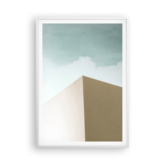 Obraz - Plakat - Geometria słonecznego lata - 70x100cm - Budynki Architektura Trójwymiarowy - Foto Plakaty w ramie koloru białego do Salonu Sypialni ARTTOR ARTTOR