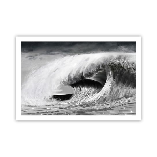 Obraz - Plakat - Gniew oceanu - 91x61cm - Morze Ocean Wysoko Fala - Foto Plakaty na ścianę bez ramy - Plakat do Salonu Sypialni ARTTOR ARTTOR