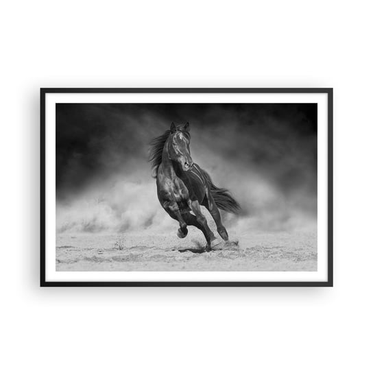 Obraz - Plakat - Godny samego emira - 91x61cm - Koń Zwierzęta Natura - Foto Plakaty na ścianę w czarnej ramie - Plakat do Salonu Sypialni ARTTOR ARTTOR