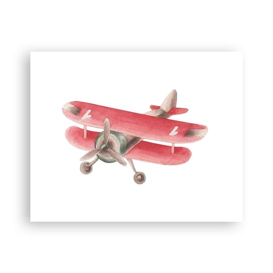 Obraz - Plakat - Gotowy do wysokich lotów - 50x40cm - Samolot Dziecięcy Vintage - Foto Plakaty bez ramy do Salonu Sypialni ARTTOR ARTTOR
