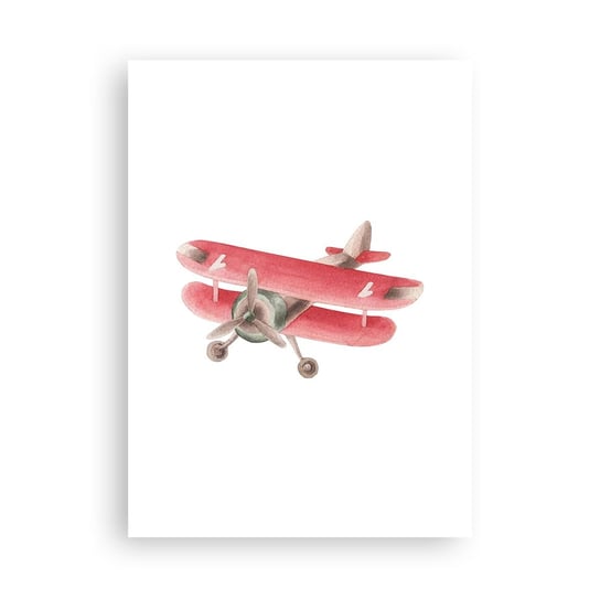 Obraz - Plakat - Gotowy do wysokich lotów - 50x70cm - Samolot Dziecięcy Vintage - Nowoczesny modny obraz Plakat bez ramy do Salonu Sypialni ARTTOR ARTTOR