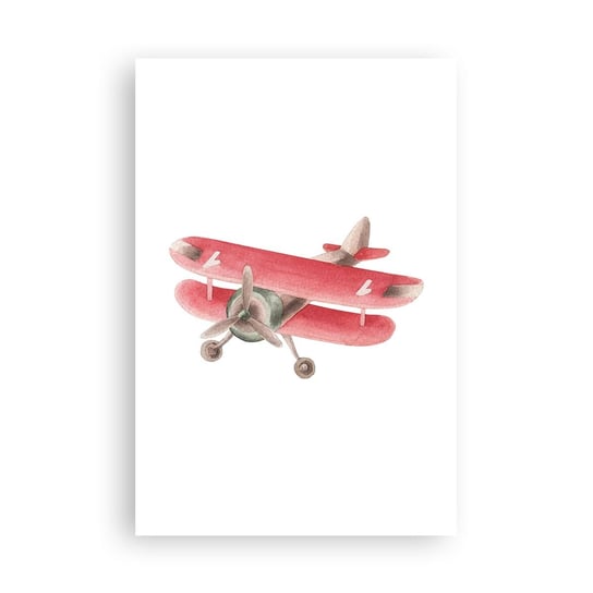 Obraz - Plakat - Gotowy do wysokich lotów - 61x91cm - Samolot Dziecięcy Vintage - Foto Plakaty na ścianę bez ramy - Plakat do Salonu Sypialni ARTTOR ARTTOR