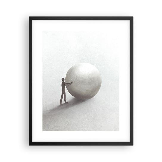 Obraz - Plakat - Gra życia - 40x50cm - Abstrakcja Sztuka Człowiek - Foto Plakaty w ramie koloru czarnego do Salonu Sypialni ARTTOR ARTTOR