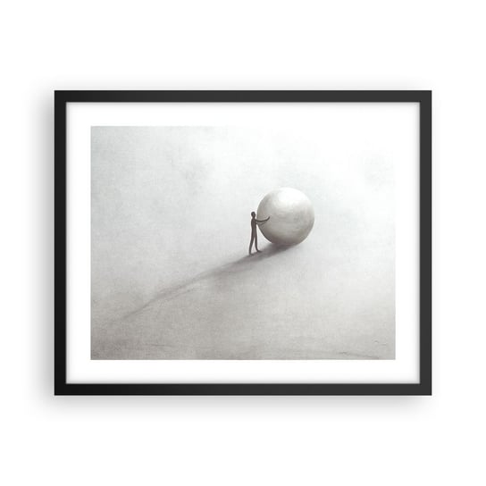 Obraz - Plakat - Gra życia - 50x40cm - Abstrakcja Sztuka Człowiek - Foto Plakaty w ramie koloru czarnego do Salonu Sypialni ARTTOR ARTTOR