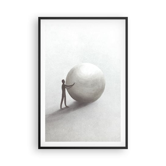 Obraz - Plakat - Gra życia - 61x91cm - Abstrakcja Sztuka Człowiek - Foto Plakaty na ścianę w czarnej ramie - Plakat do Salonu Sypialni ARTTOR ARTTOR