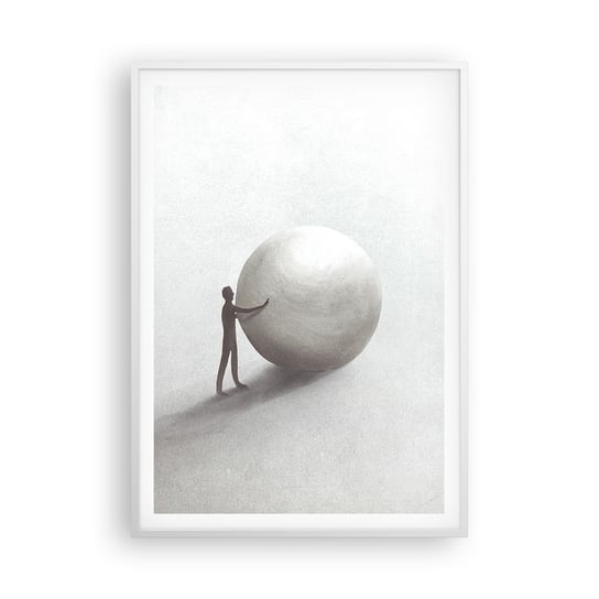 Obraz - Plakat - Gra życia - 70x100cm - Abstrakcja Sztuka Człowiek - Foto Plakaty w ramie koloru białego do Salonu Sypialni ARTTOR ARTTOR